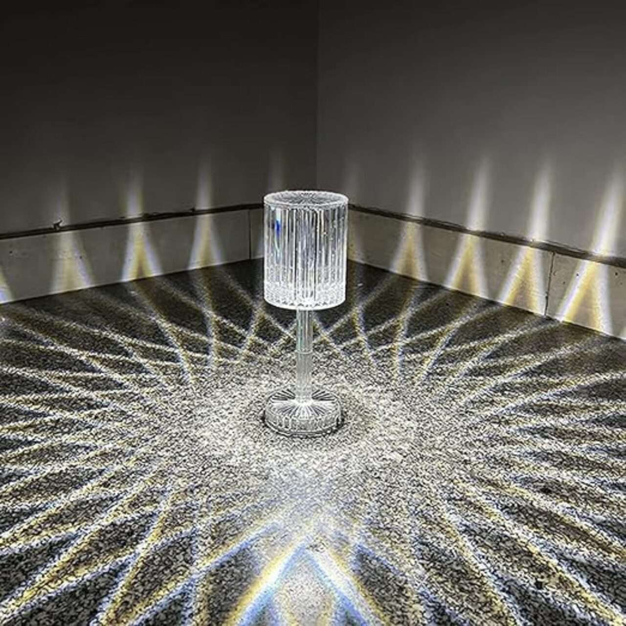 Diamond Crystal LED Lamp – 16-Color RGB Rechargeable Night Light with Remote for Bedroom & Gifts