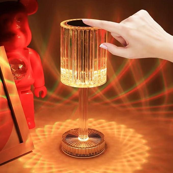 Diamond Crystal LED Lamp – 16-Color RGB Rechargeable Night Light with Remote for Bedroom & Gifts - Image 2