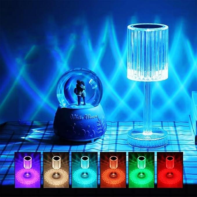 Diamond Crystal LED Lamp – 16-Color RGB Rechargeable Night Light with Remote for Bedroom & Gifts - Image 3